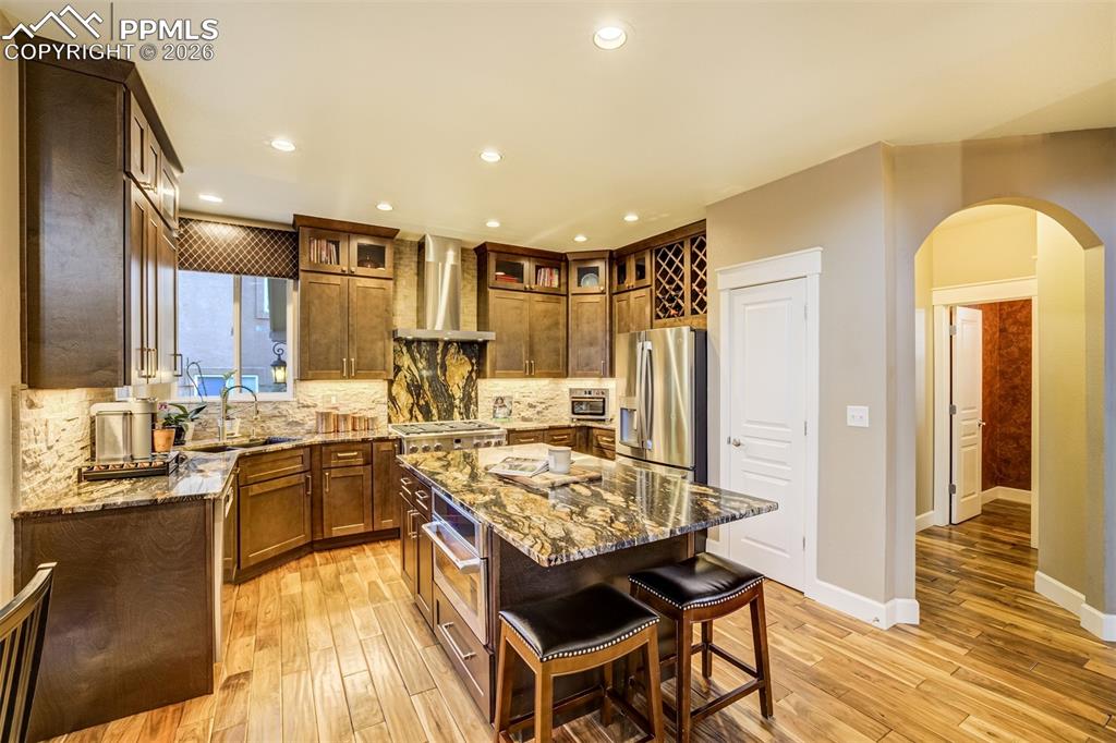 Image 7 of 50: Gorgeous kitchen has been remodeled with high end finishes!