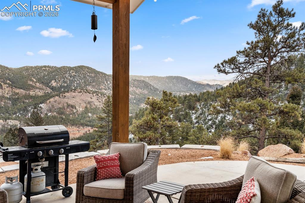 Image 28 of 30: Huge patio with views, views, views!