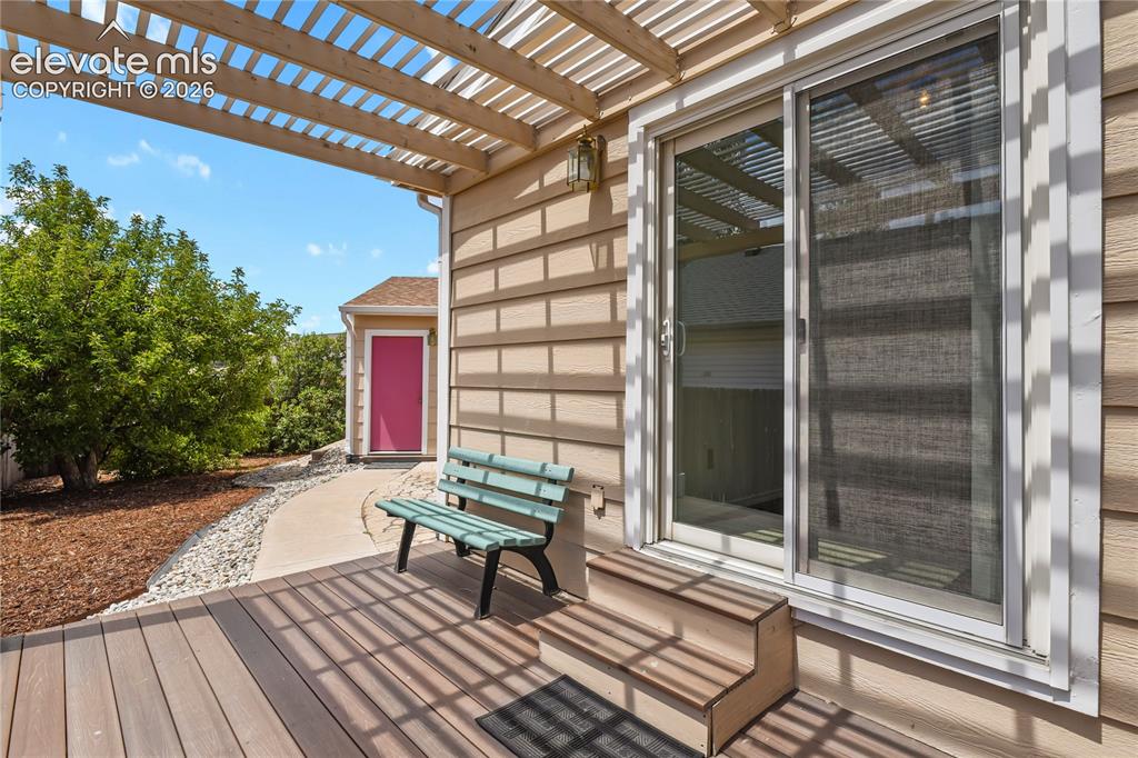 Image 26 of 33: Covered composite deck