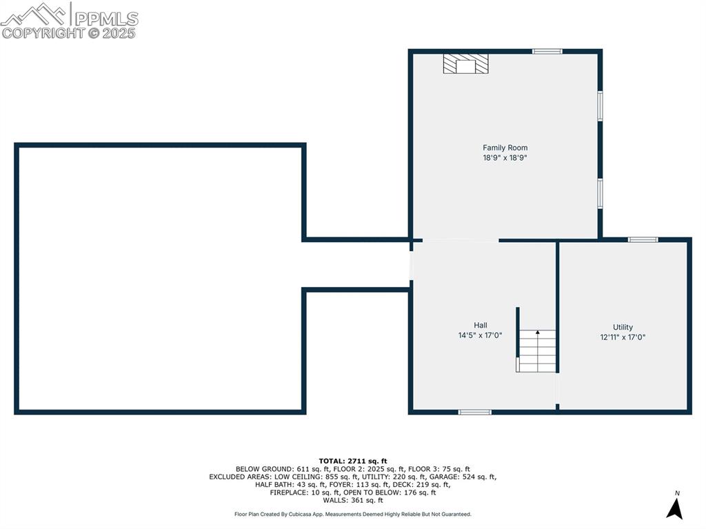 Image 48 of 50: Crawl space on the left is an approximation
