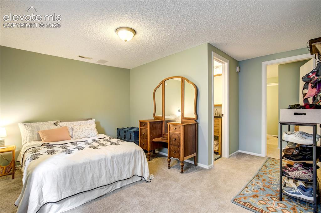 Image 15 of 50: Wall-to-wall carpeting and overhead lighting