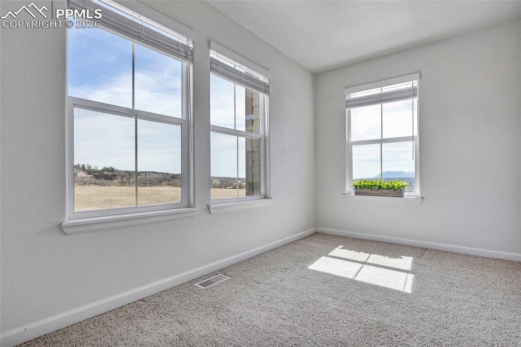 Image 29 of 38: Second bedroom with built in