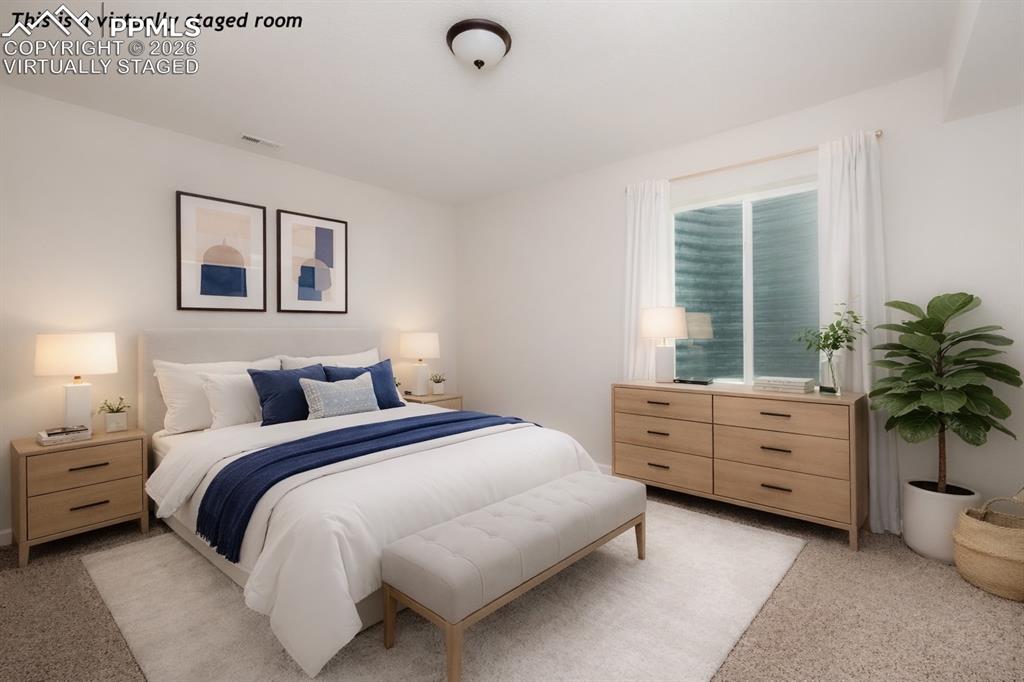 Image 40 of 50: Virtually Staged (Basement Bedroom)