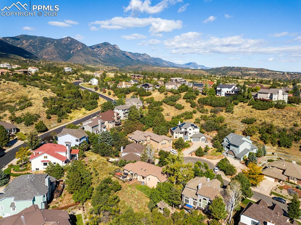 Image 33 of 37: Aerial view featuring a mountain view