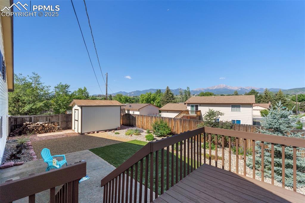 Image 39 of 50: Pikes Peak views from the west-facing rear deck!