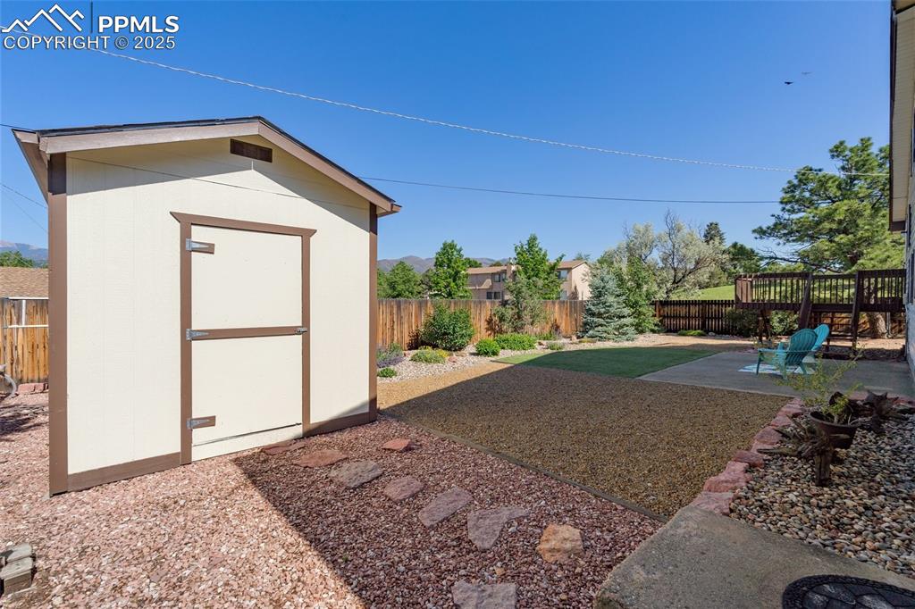 Image 42 of 50: Large storage shed is included!