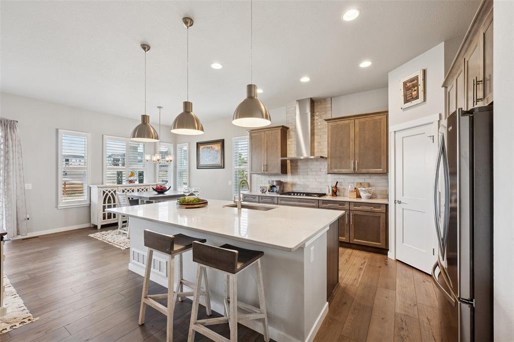 Image 5 of 44: Quartz counters and gas range!