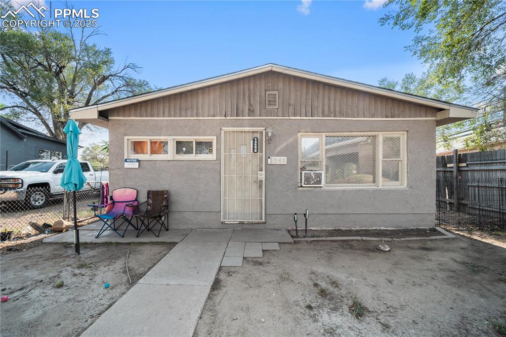 Caption: Front of Structure