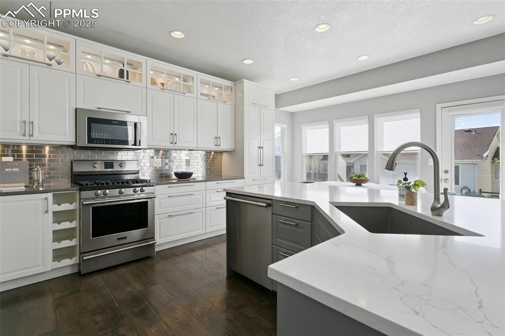 Image 11 of 50: Stunning kitchen w/so many special features!