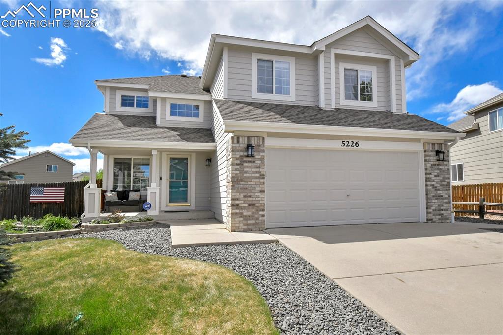 Caption: The home features striking front elevation and beautiful architectural detail