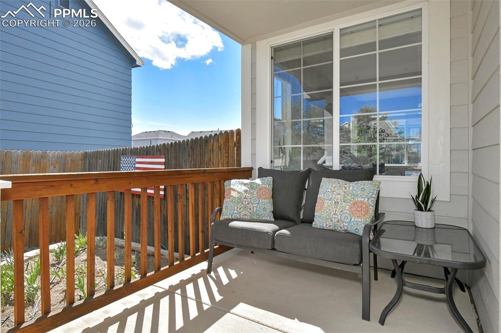 Image 3 of 46: Inviting covered front porch