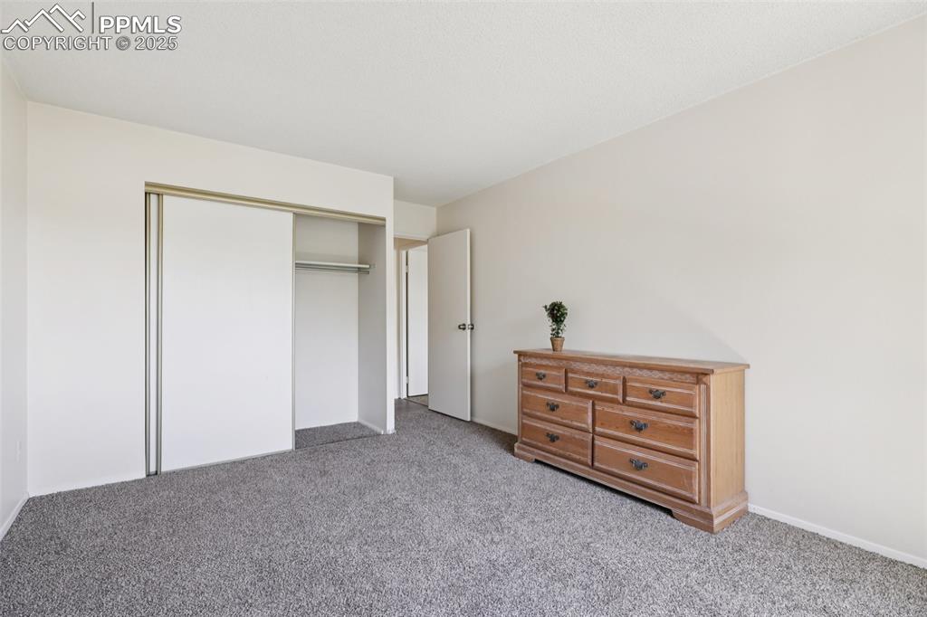 Image 15 of 25: Bedroom with carpet floors and a closet