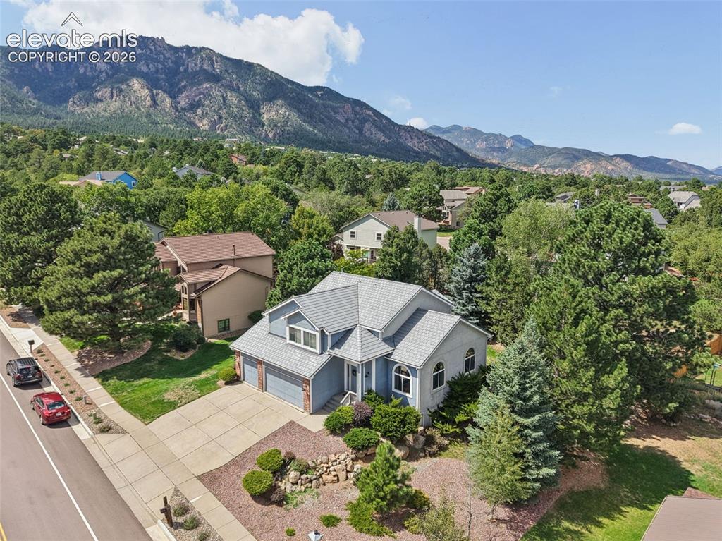Image 2 of 27: Front aerial view of home