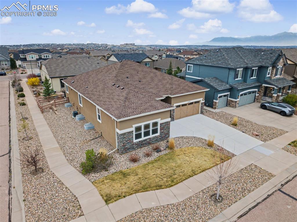 Image 3 of 40: Aerial perspective of suburban area