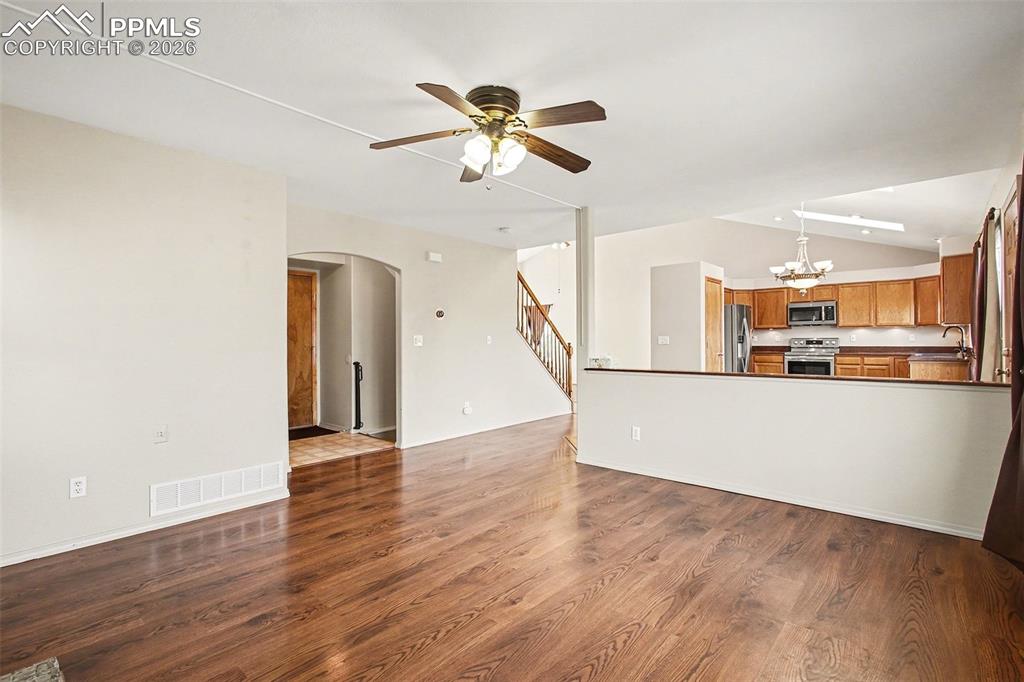 Image 10 of 28: Living room with fireplace