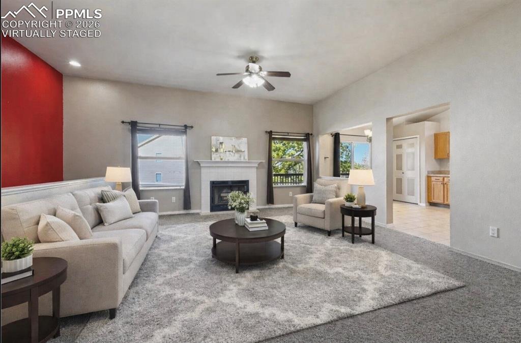 Image 2 of 35: Virtually staged living room 