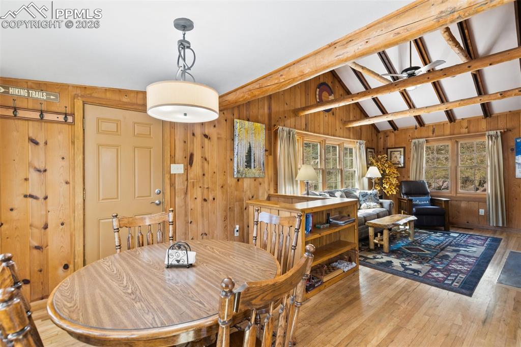 Image 13 of 46: Living Room with Vaulted ceilings