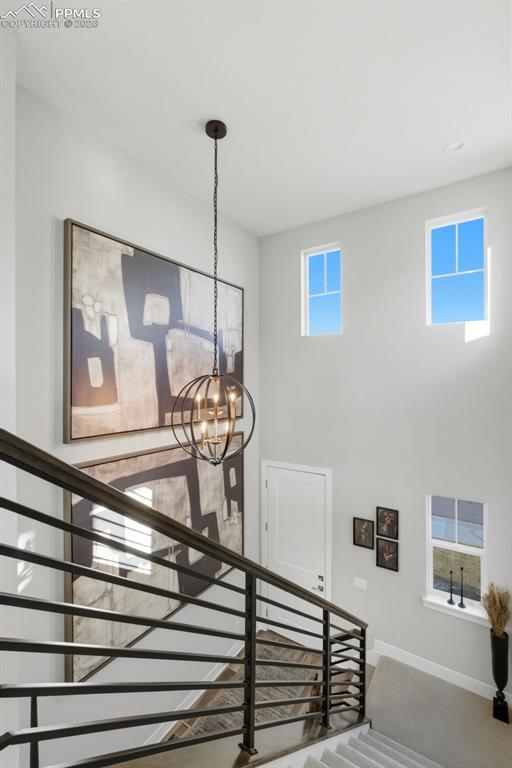 Image 20 of 50: Hinkley chandelier in foyer