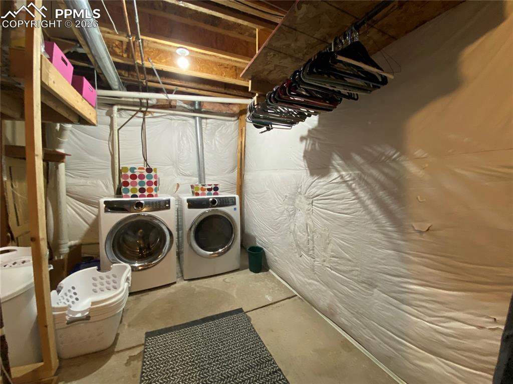 Image 28 of 34: A laundry room is ready to be finished to your preferences