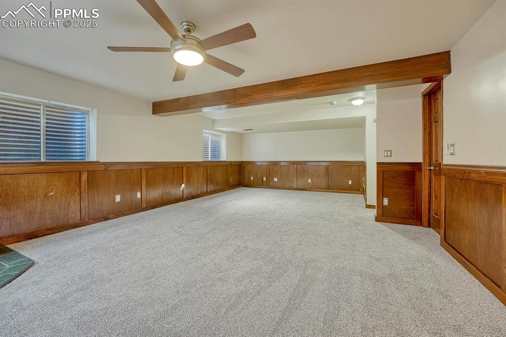 Image 34 of 40: Basement Recreation Room.