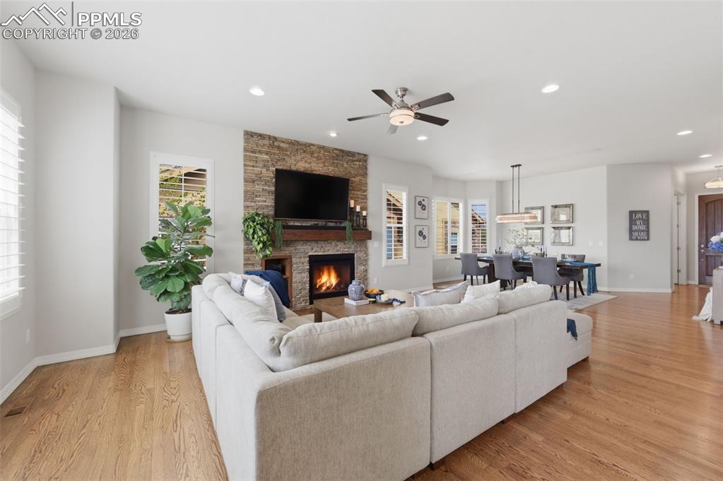 Image 13 of 50: Cozy Gas Fireplace