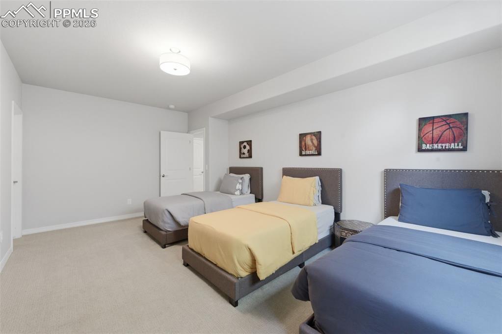 Image 41 of 50: Basement Full Bath With Granite Counters