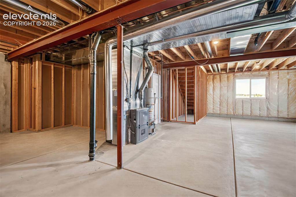 Image 28 of 50: Unfinished Basement Area, Perfect For A Guest Suite, Or 2 more Bedrooms, Ba