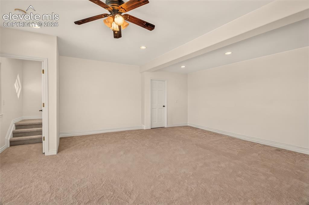 Image 37 of 50: Basement Family Room, 9-Foot Ceilings