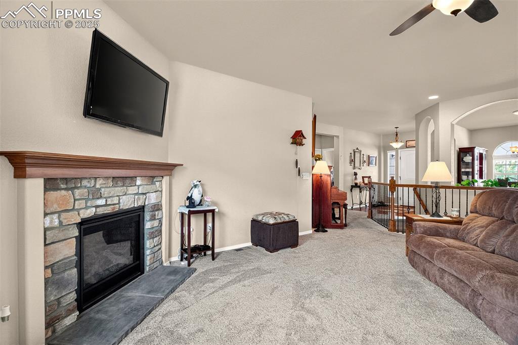 Image 15 of 48: Enjoy the gas fireplace on a cold winter night. 