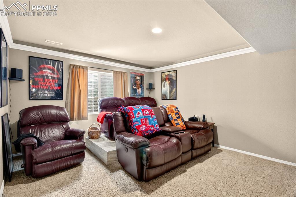 Image 27 of 48: Home theater for MOVIE night!