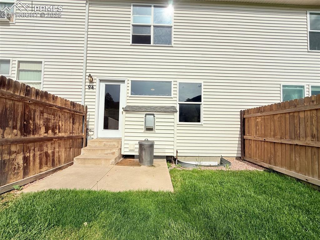 Image 42 of 44: Rear view of property with a patio area and entry steps
