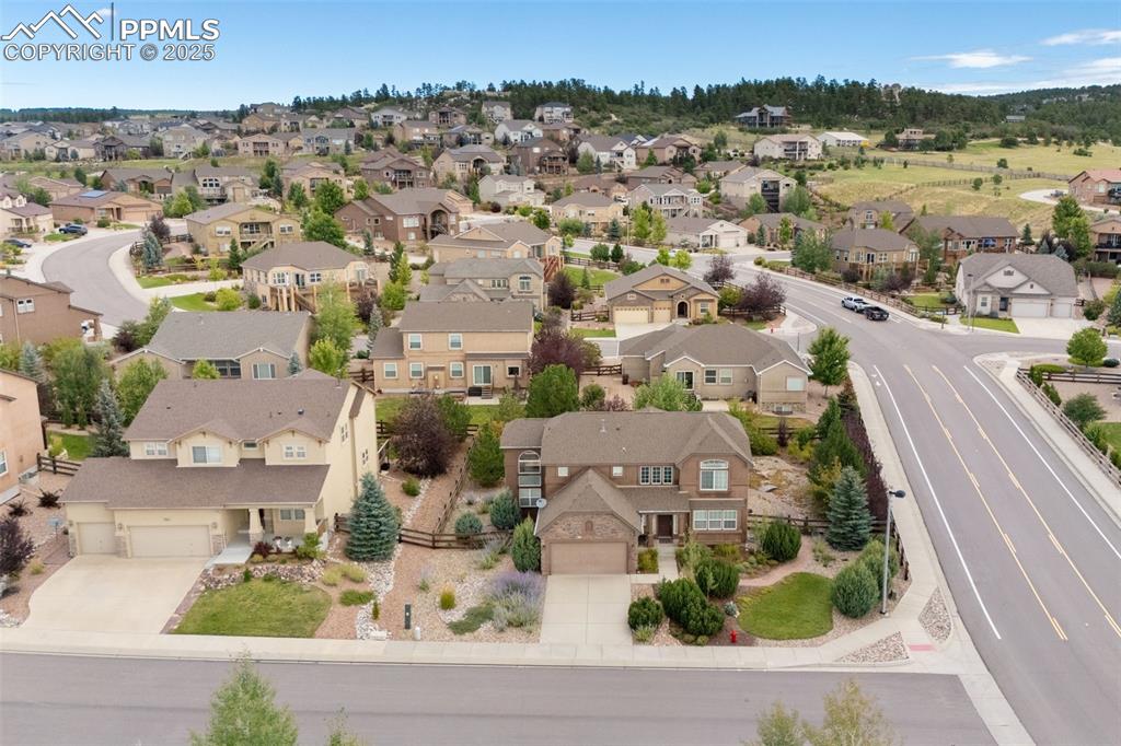 Image 37 of 50: Aerial perspective of suburban area