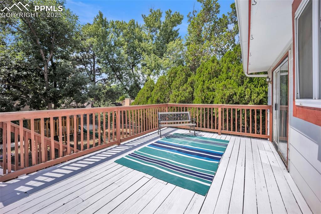 Image 28 of 34: View of wooden deck