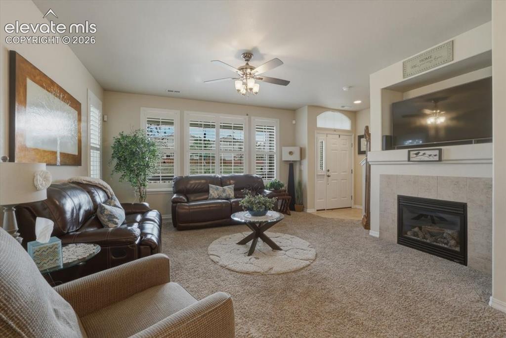 Image 7 of 47: Gas fireplace.