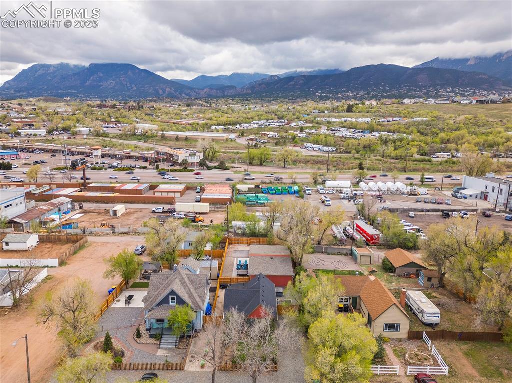 Image 45 of 47: Birds eye view of property with a mountain view
