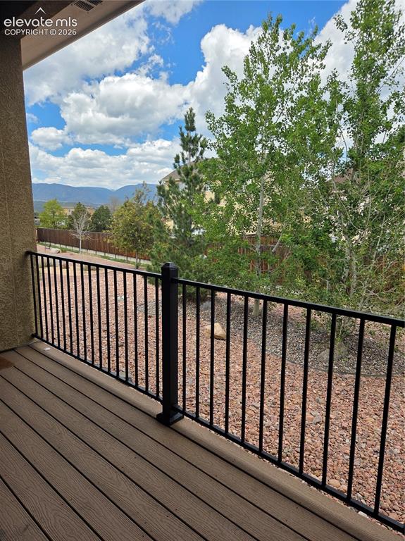Image 16 of 33: Northwest patio off living room. Electrical outlets .