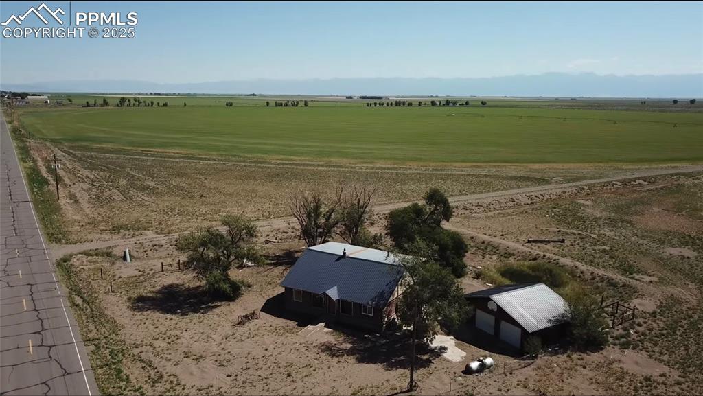 Caption: Drone / aerial view featuring a rural view