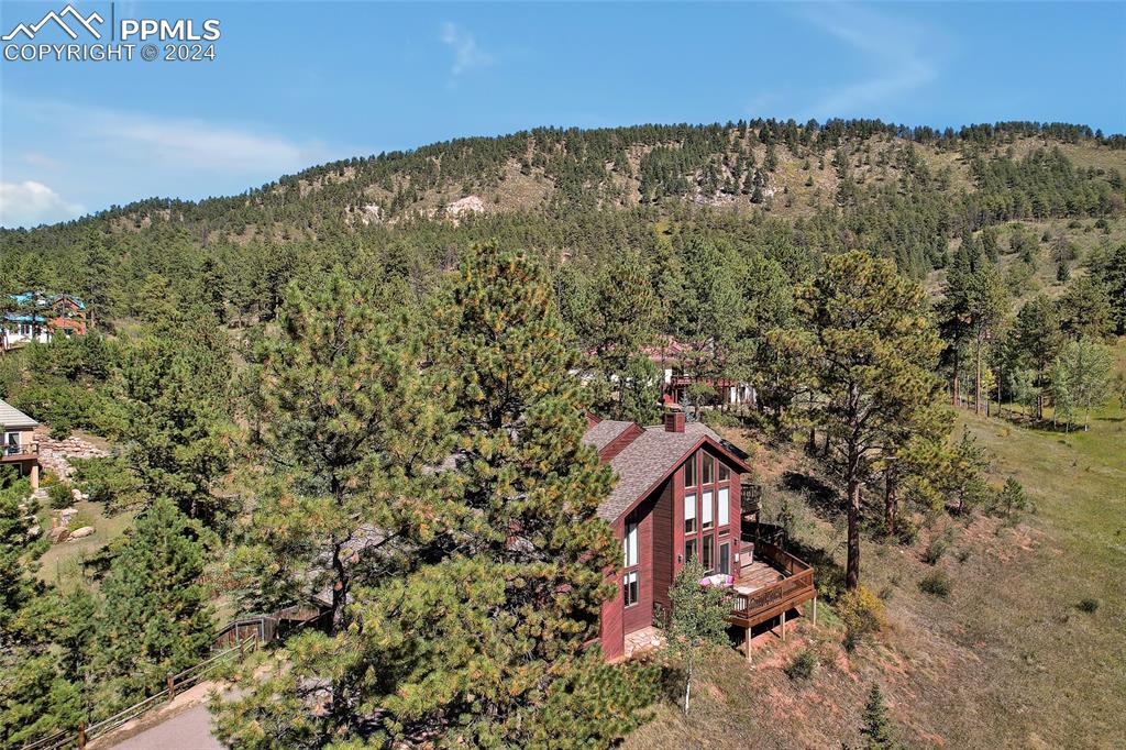 Image 31 of 40: Aerial View, Nestled in the Colorado Mountains,