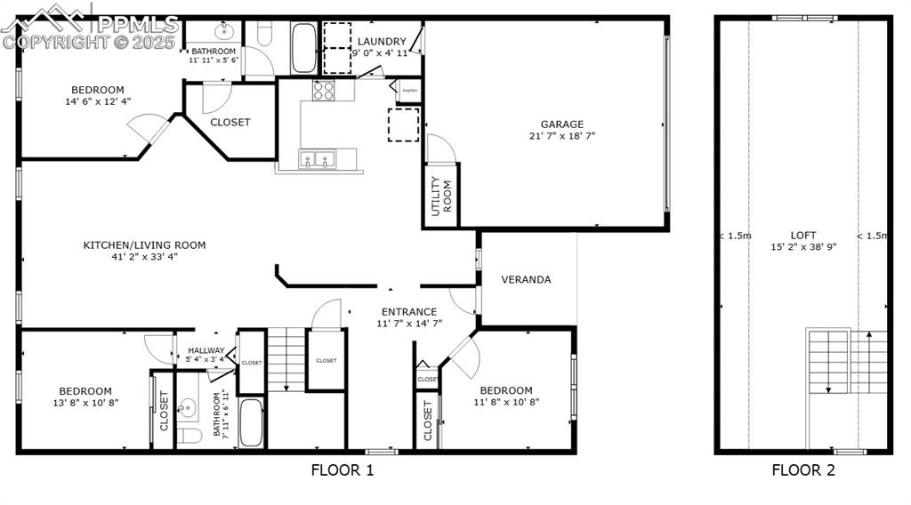 Image 29 of 29: View of floor plan / room layout