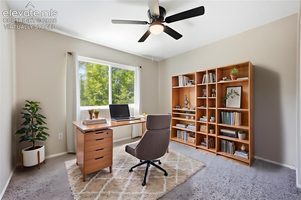 Image 25 of 49: Bedroom/Office Virtually Staged