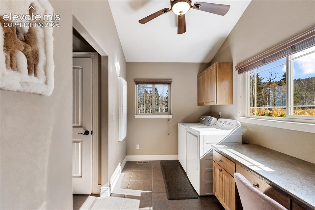 Image 18 of 30: Secluded office space and laundry off Primary suite