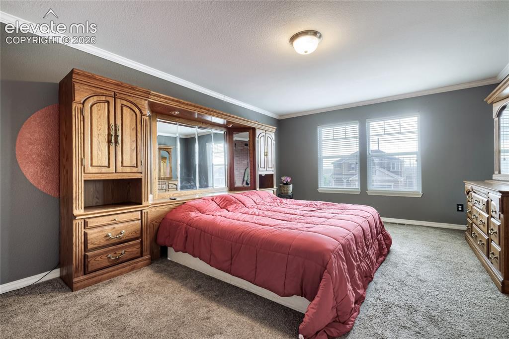 Image 17 of 32: 2nd bedroom on the upper level complete with mountain views and walk in clo