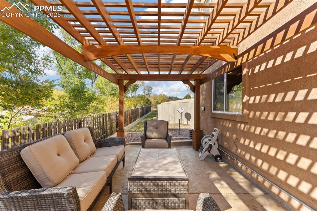 Image 39 of 41: Enjoy the the Fresh Air in the Shade Under Your Private Pergola