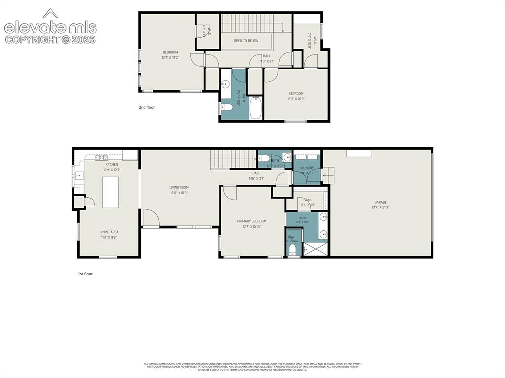 Image 26 of 26: Combined floor plan showing both main and upper level