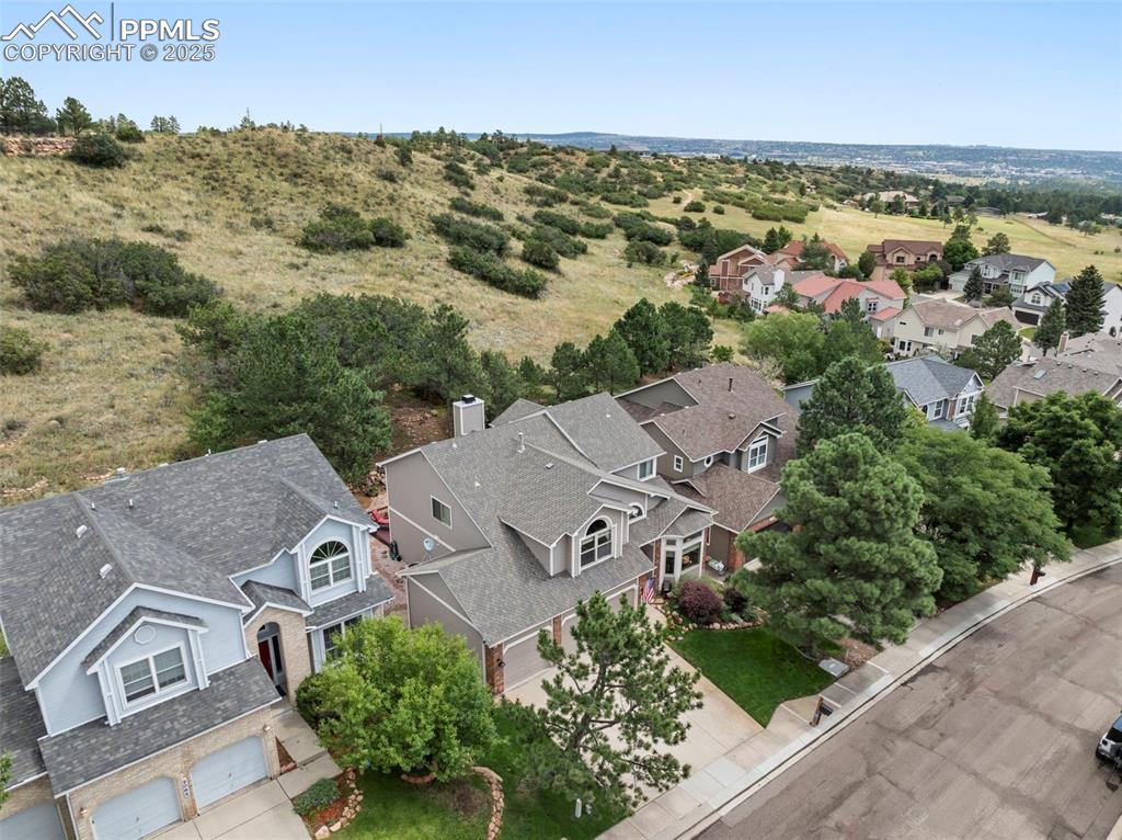 Image 44 of 50: Aerial perspective of suburban area