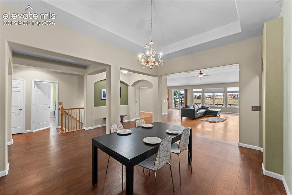 Image 10 of 36: Flex Space Staged for dinning room