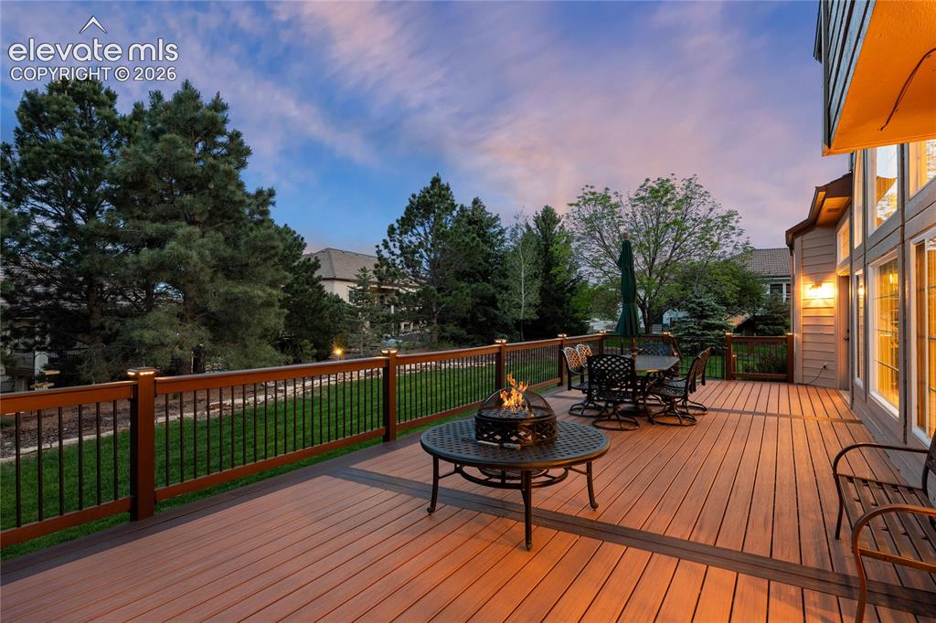 Image 4 of 42: nearly 650 sq ft Trex deck - back yard