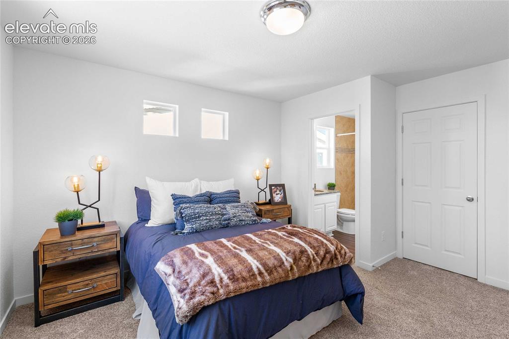 Image 18 of 25: Plush carpet flooring, white walls, and a ceiling-mounted light fixture
*p