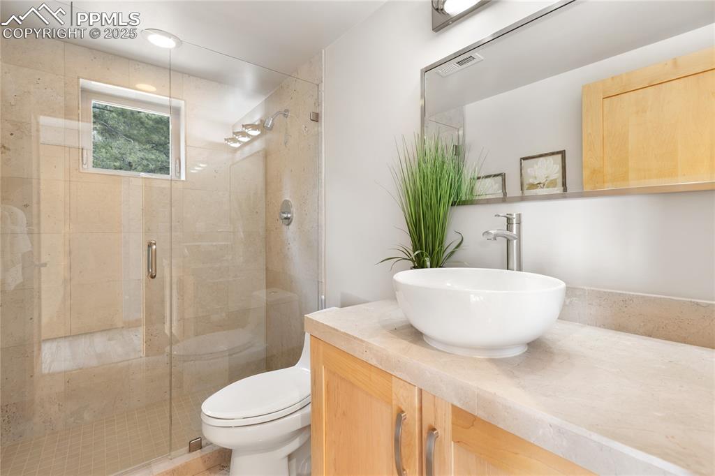 Image 25 of 43: Lower level 3/4 bath