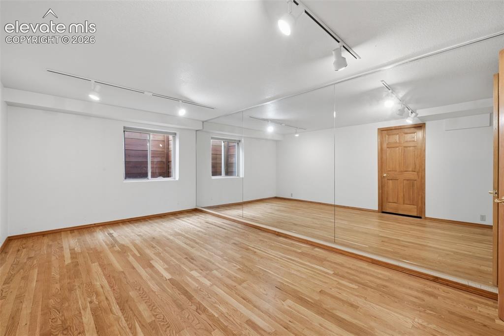 Image 47 of 50: Built as a dance studio with oak floors.